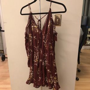 ASTR Floral Long Sleeve Romper